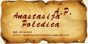 Anastasija Poledica vizit kartica